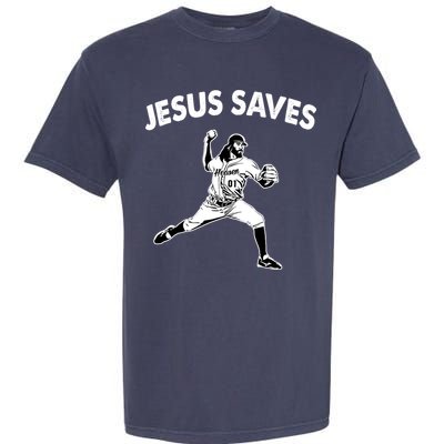 Jesus Saves Baseball Team Heaven Garment-Dyed Heavyweight T-Shirt