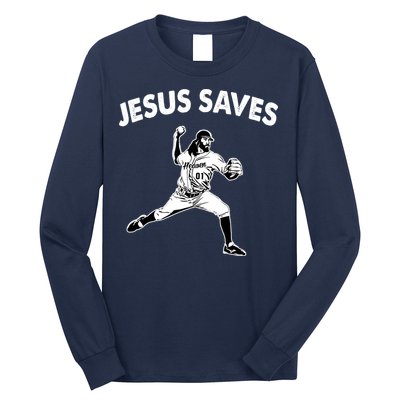 Jesus Saves Baseball Team Heaven Long Sleeve Shirt
