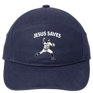 Jesus Saves Baseball Team Heaven 7-Panel Snapback Hat