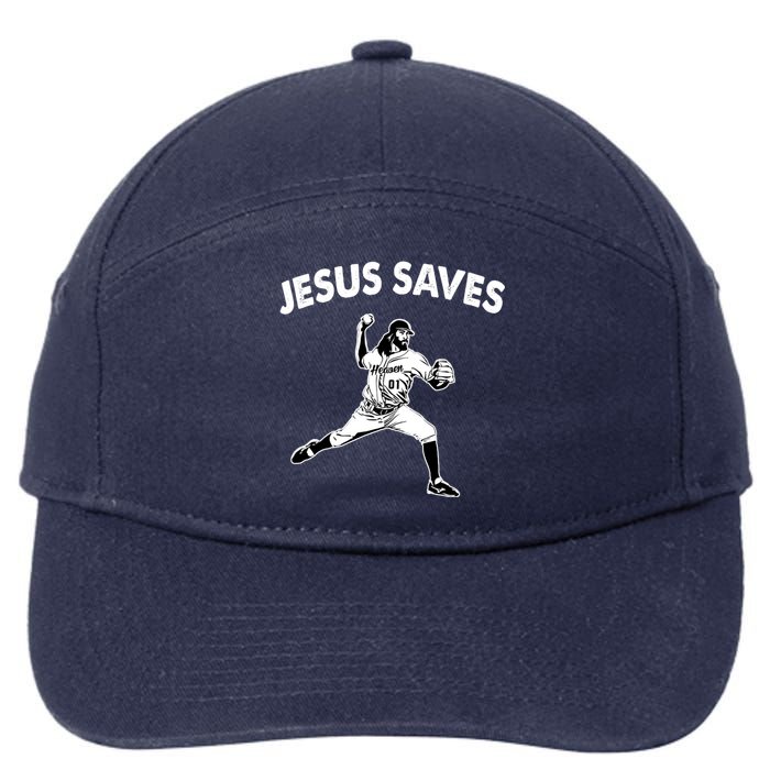 Jesus Saves Baseball Team Heaven 7-Panel Snapback Hat