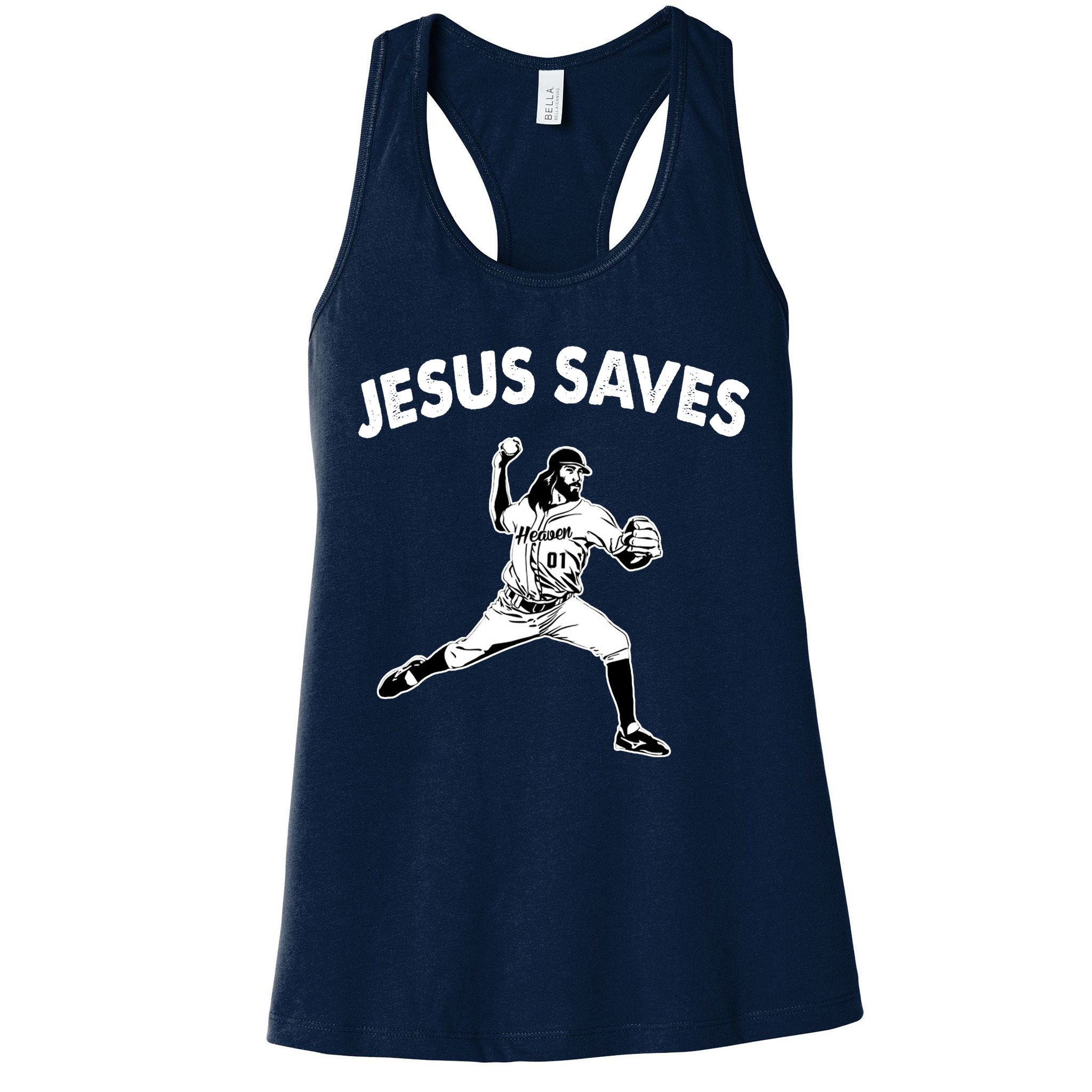 Jesus Saves Baseball Team Heaven Womens Tank Top