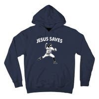 Jesus Saves Baseball Team Heaven Tall Hoodie