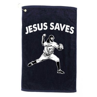 Jesus Saves Baseball Team Heaven Golf Towel