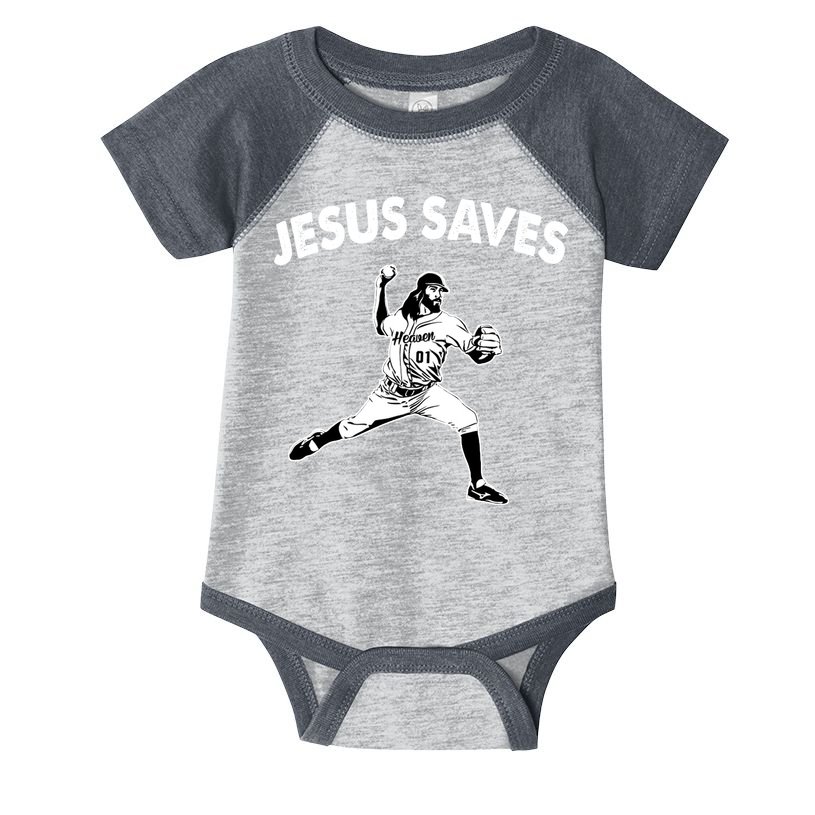 Jesus Saves Baseball Team Heaven Infant Baby Jersey Bodysuit