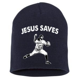 Jesus Saves Baseball Team Heaven Short Acrylic Beanie