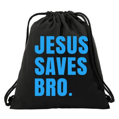 JESUS SAVES BRO Drawstring Bag