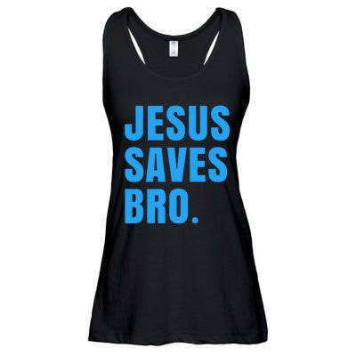 JESUS SAVES BRO Ladies Essential Flowy Tank