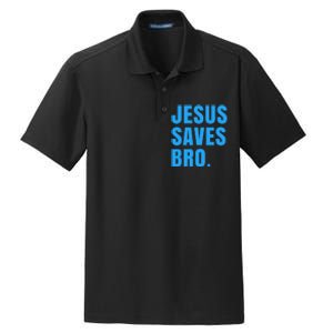 JESUS SAVES BRO Dry Zone Grid Polo