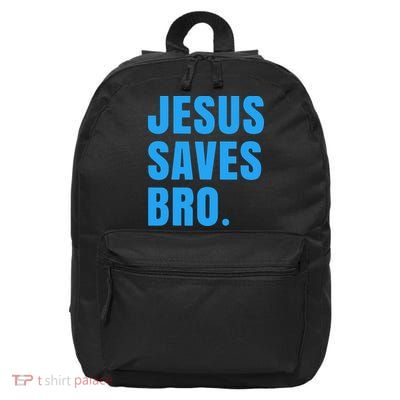 JESUS SAVES BRO 16 in Basic Backpack