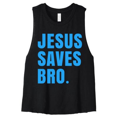 JESUS SAVES BRO Women's Racerback Cropped Tank