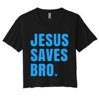 JESUS SAVES BRO Women's Crop Top Tee