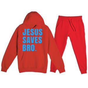 JESUS SAVES BRO Premium Hooded Sweatsuit Set