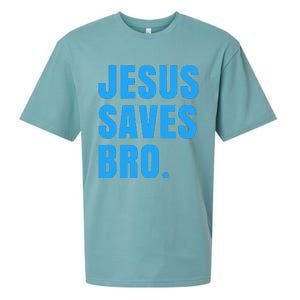 JESUS SAVES BRO Sueded Cloud Jersey T-Shirt