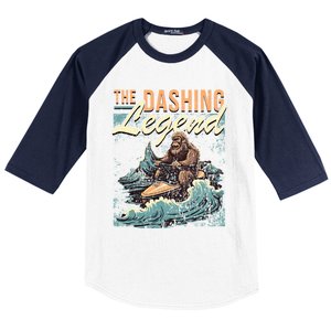 Jet Skiing Bigfoot Watercraft Rider I Sasquatch Jet Skiing Cute Gift Baseball Sleeve Shirt