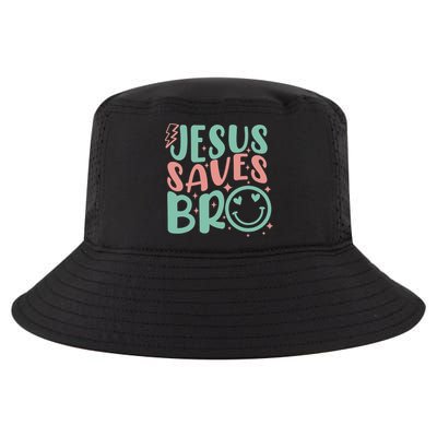 Jesus Saves Bro Retro Christian Religious Cool Comfort Performance Bucket Hat