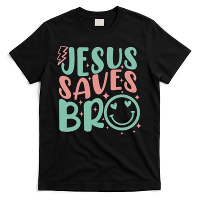 Jesus Saves Bro Retro Christian Religious T-Shirt