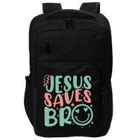 Jesus Saves Bro Retro Christian Religious Impact Tech Backpack