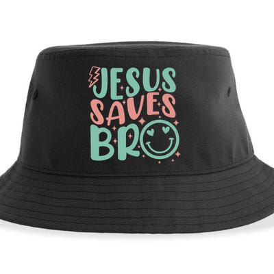 Jesus Saves Bro Retro Christian Religious Sustainable Bucket Hat