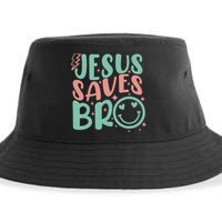Jesus Saves Bro Retro Christian Religious Sustainable Bucket Hat