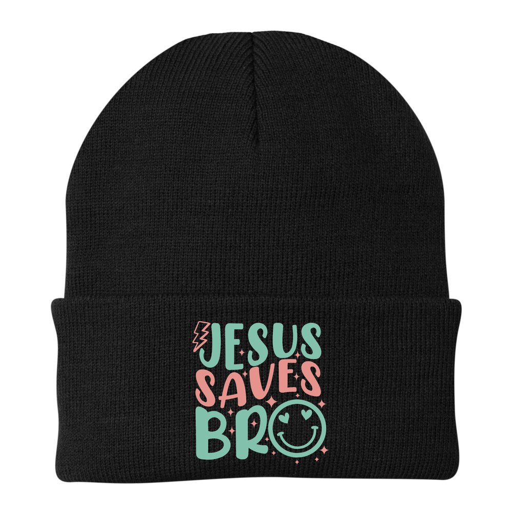 Jesus Saves Bro Retro Christian Religious Beanie