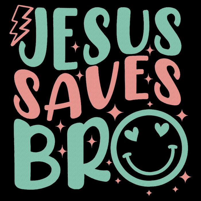 Jesus Saves Bro Retro Christian Religious Drawstring Bag