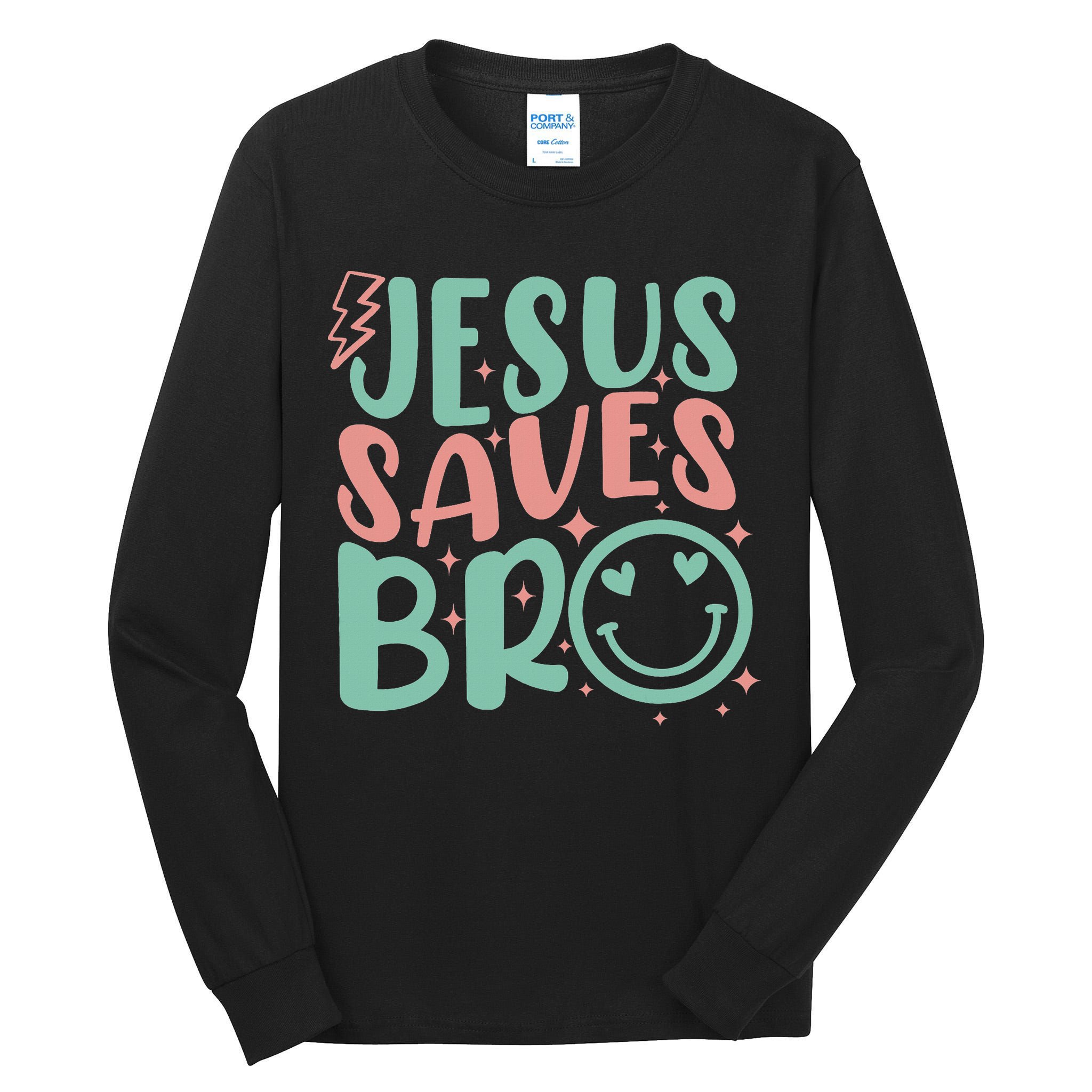 Jesus Saves Bro Retro Christian Religious Tall Long Sleeve T-Shirt
