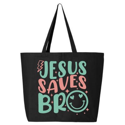 Jesus Saves Bro Retro Christian Religious 25L Jumbo Tote