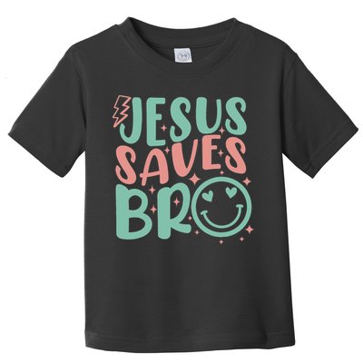 Jesus Saves Bro Retro Christian Religious Toddler T-Shirt