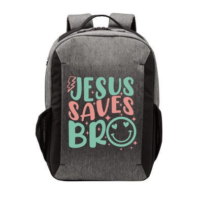 Jesus Saves Bro Retro Christian Religious Vector Backpack