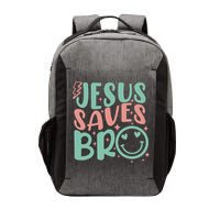 Jesus Saves Bro Retro Christian Religious Vector Backpack
