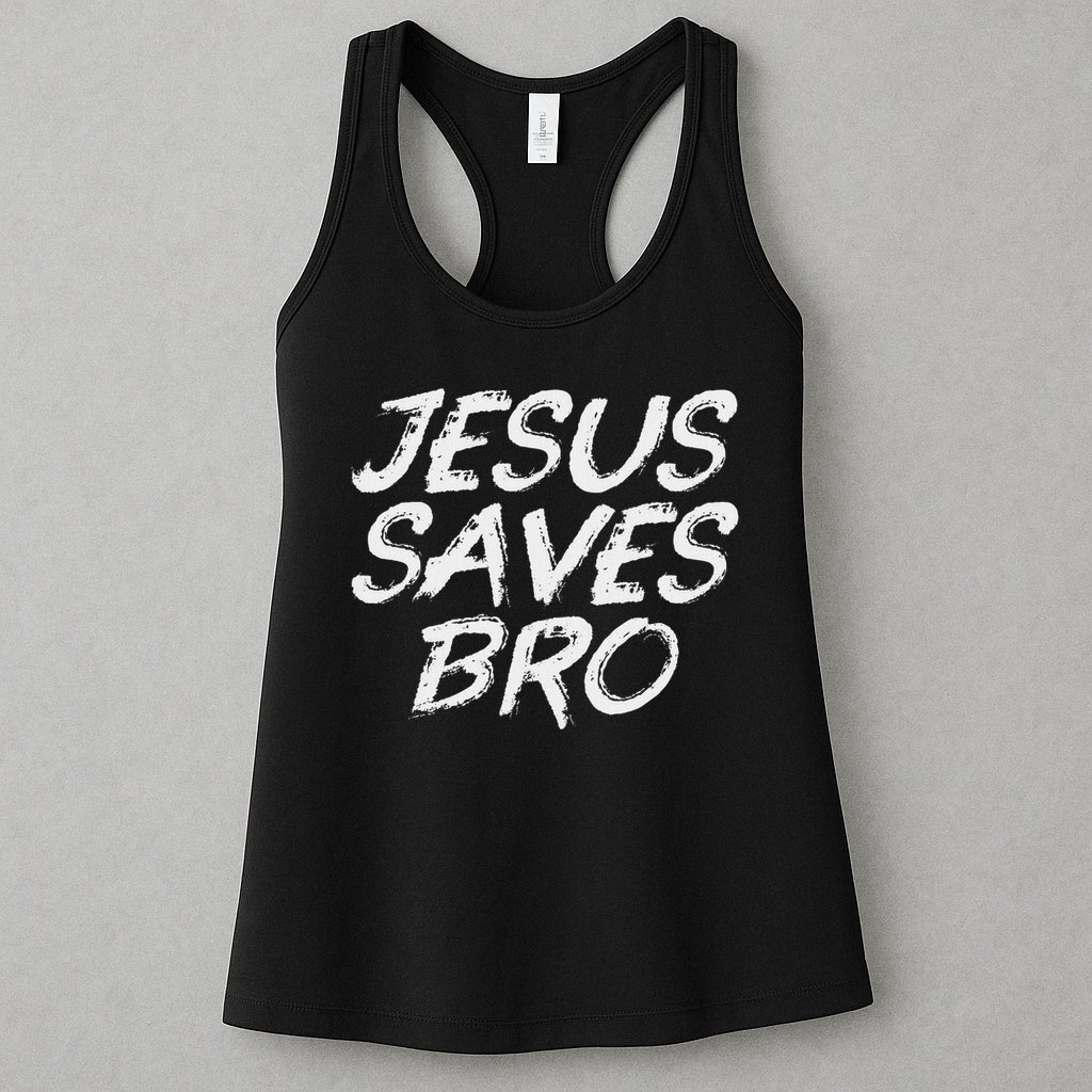 Jesus Saves Bro Christian Gospel Bible Faith Jesus Womens Tank Top