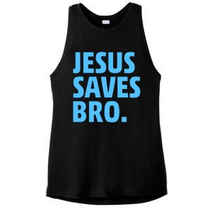 Jesus Saves Bro Ladies PosiCharge Tri-Blend Wicking Tank