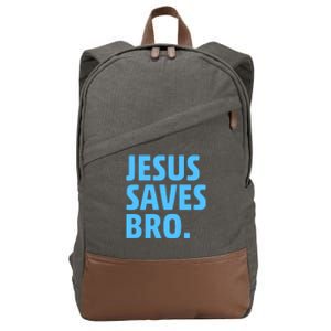 Jesus Saves Bro Cotton Canvas Backpack