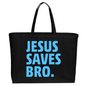 Jesus Saves Bro Cotton Canvas Jumbo Tote