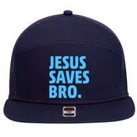 Jesus Saves Bro 7 Panel Mesh Trucker Snapback Hat