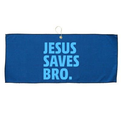 Jesus Saves Bro Large Microfiber Waffle Golf Towel