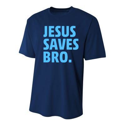 Jesus Saves Bro Youth Performance Sprint T-Shirt