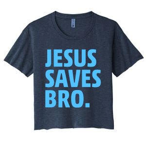 Jesus Saves Bro Women's Crop Top Tee