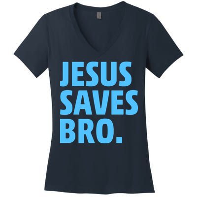 Jesus Saves Bro Women's V-Neck T-Shirt