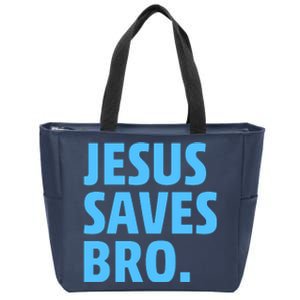 Jesus Saves Bro Zip Tote Bag