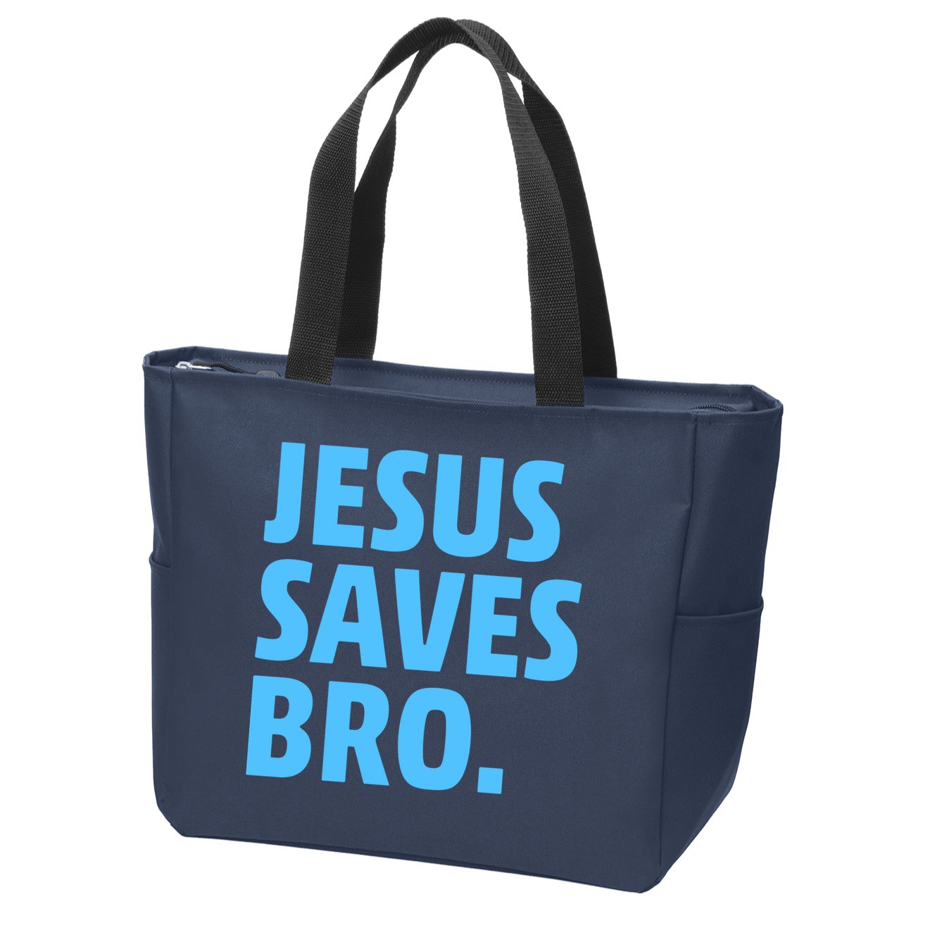 Jesus Saves Bro Zip Tote Bag