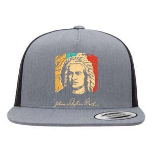 Johann Sebastian Bach Composer Musician Flat Bill Trucker Hat