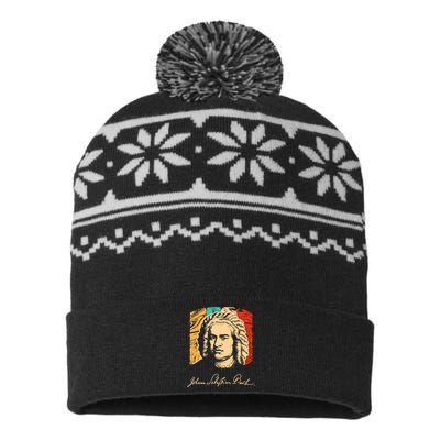 Johann Sebastian Bach Composer Musician USA-Made Snowflake Beanie