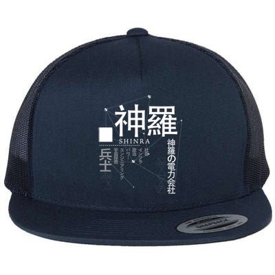 Japanese S Copy Flat Bill Trucker Hat