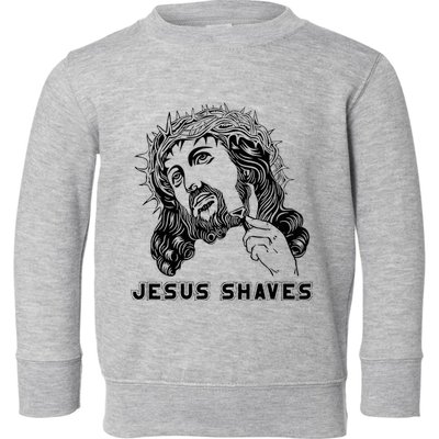 Jesus Shave Christian God Bible Cross Faith Toddler Sweatshirt