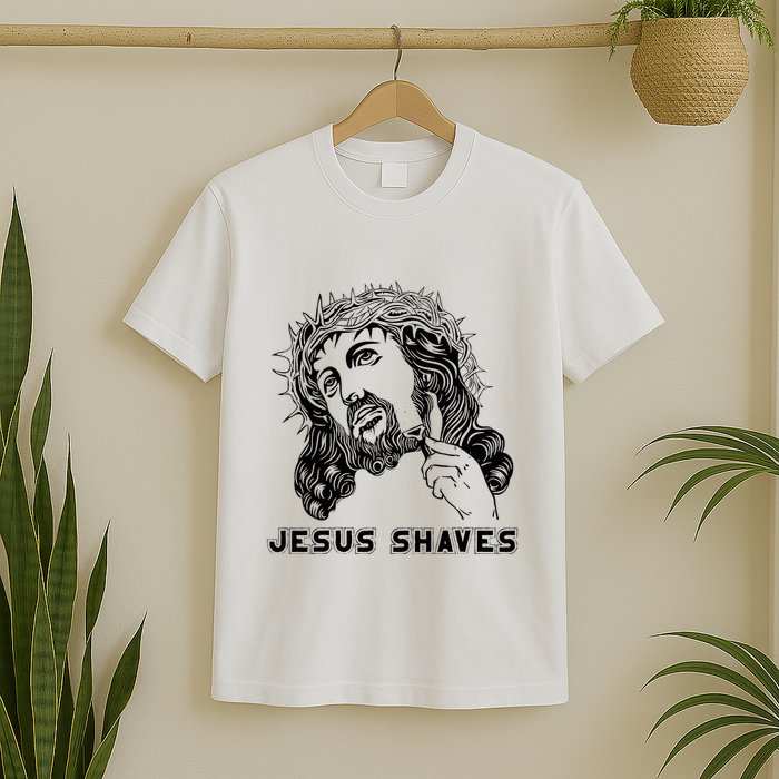 Jesus Shave Christian God Bible Cross Faith T-Shirt