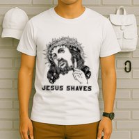 Jesus Shave Christian God Bible Cross Faith T-Shirt