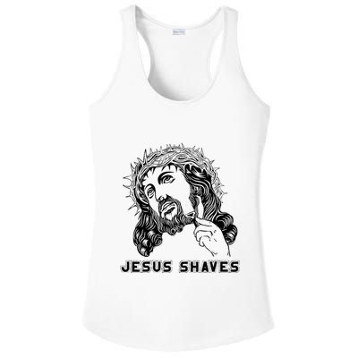 Jesus Shave Christian God Bible Cross Faith Ladies PosiCharge Competitor Racerback Tank