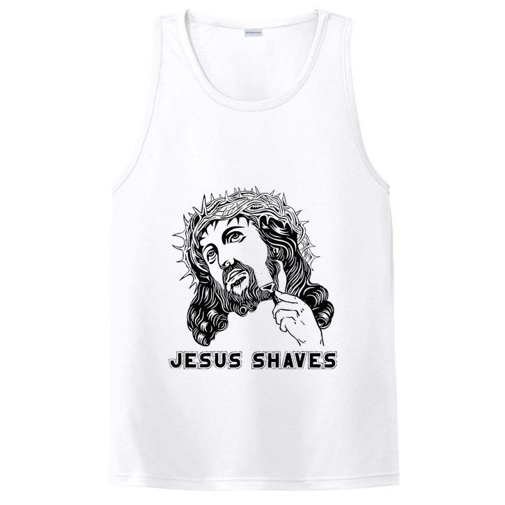 Jesus Shave Christian God Bible Cross Faith PosiCharge Competitor Tank