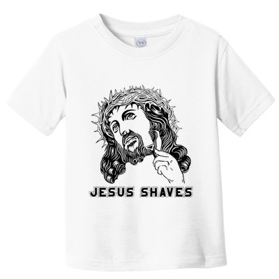 Jesus Shave Christian God Bible Cross Faith Toddler T-Shirt